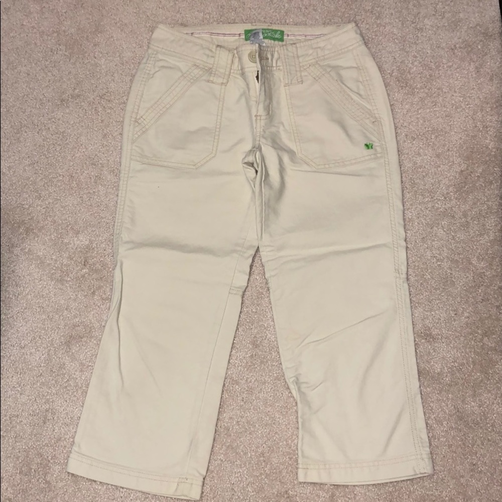 Aeropostale cream capris size 0